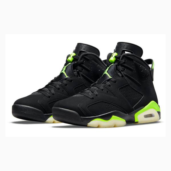 Nike Retro Electric Basketsko Air Jordan 6 Herre Svarte Grønn | JD-759KD