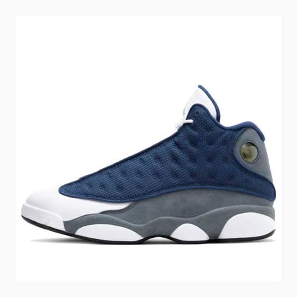 Nike Retro Flint Basketsko Air Jordan 13 Herre Hvite Blå Grå | JD-172LI