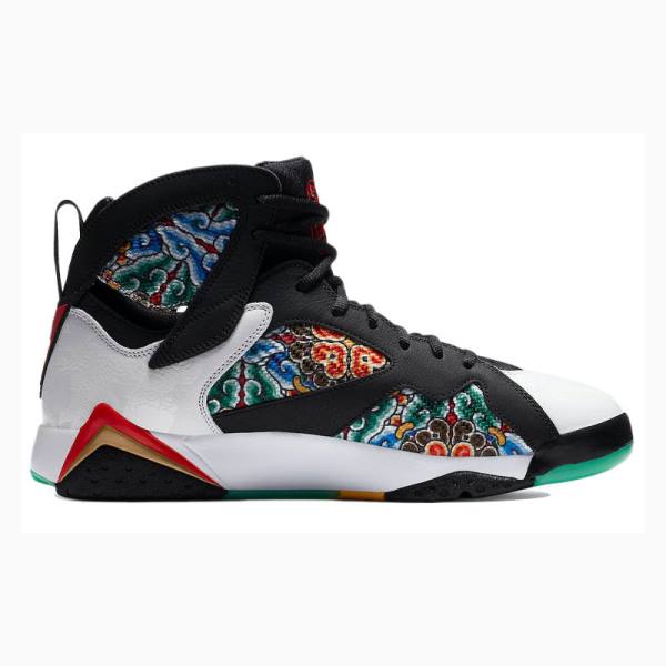 Nike Retro GC China Edition Basketsko Air Jordan 7 Herre Hvite Svarte Rød | JD-375JP