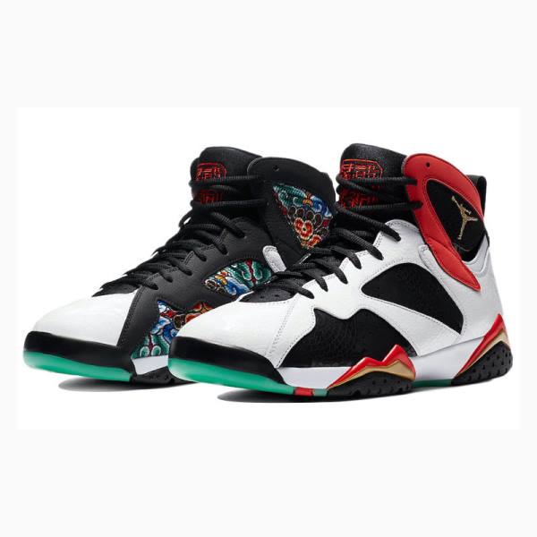 Nike Retro GC China Edition Basketsko Air Jordan 7 Herre Hvite Svarte Rød | JD-375JP