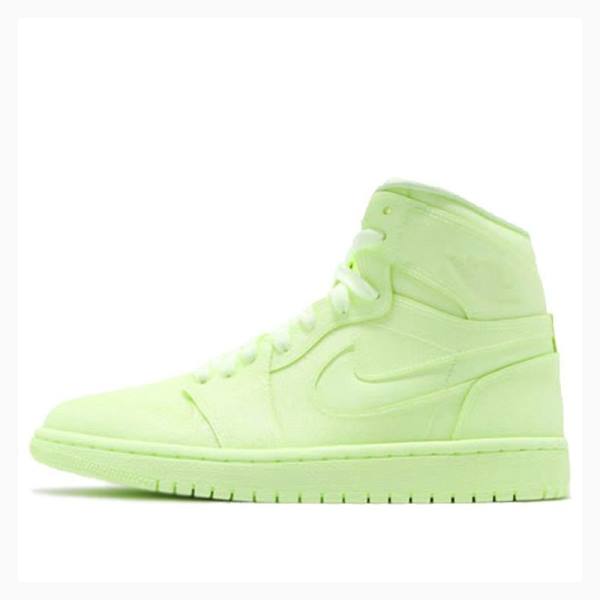 Nike Retro HI PRM Barely Volt Basketsko Air Jordan 1 Dame Grønn | JD-643TA