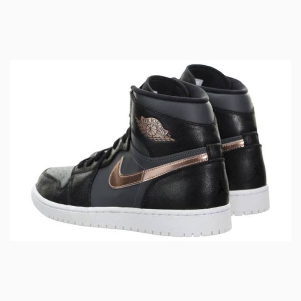 Nike Retro High Metallic Bronze Basketsko Air Jordan 1 Herre Svarte Grå | JD-589TV