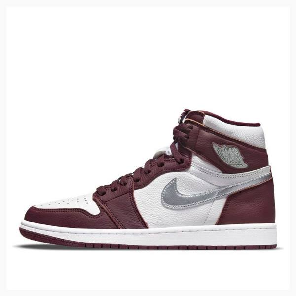 Nike Retro High OG Bordeaux Basketsko Air Jordan 1 Herre Rød Sølv | JD-216BX