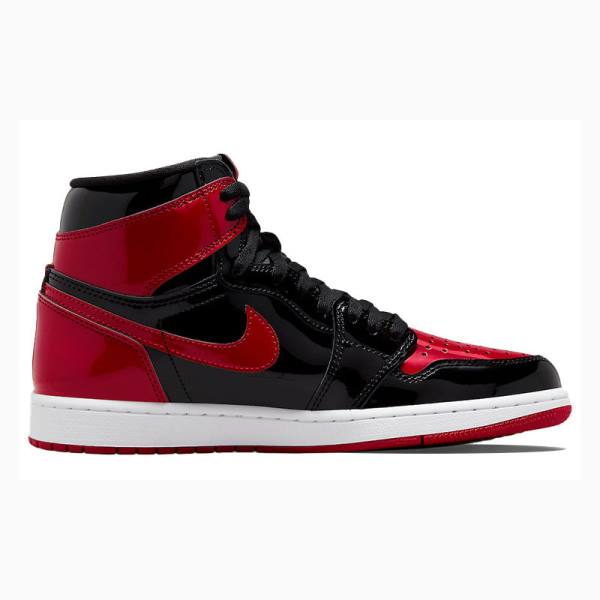 Nike Retro High OG Bred Patent Basketsko Air Jordan 1 Herre Rød Svarte | JD-250UV