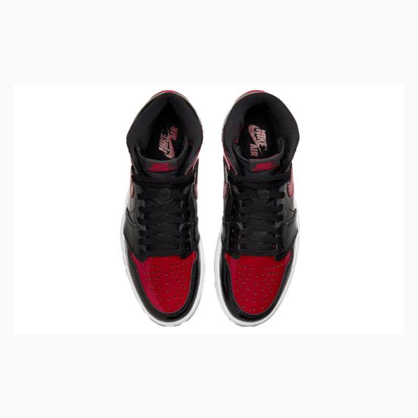 Nike Retro High OG Bred Patent Basketsko Air Jordan 1 Herre Rød Svarte | JD-250UV