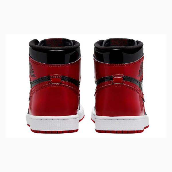 Nike Retro High OG Bred Patent Basketsko Air Jordan 1 Herre Rød Svarte | JD-250UV