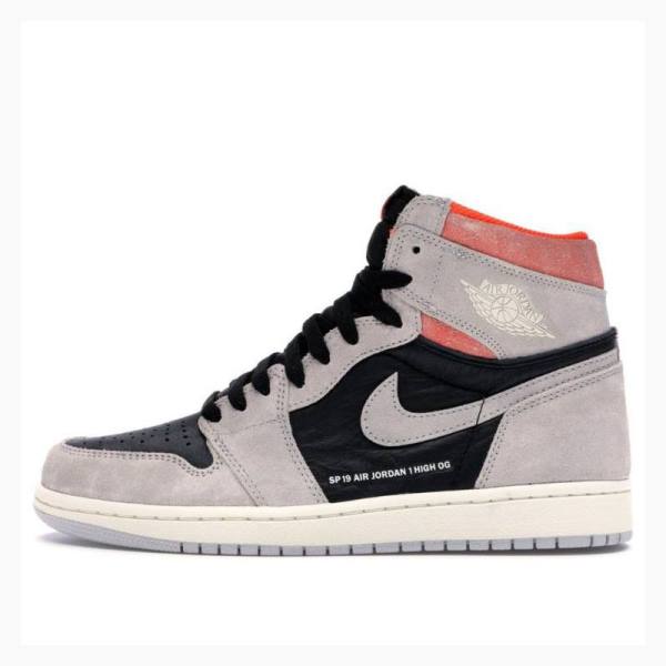 Nike Retro High OG Crimson Basketsko Air Jordan 1 Herre Grå Svarte | JD-806MD