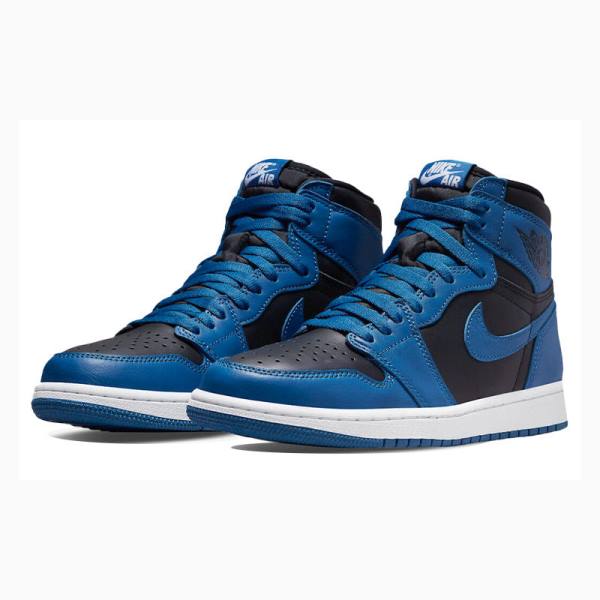 Nike Retro High OG Dark Marina Basketsko Air Jordan 1 Herre Blå Svarte | JD-075CE