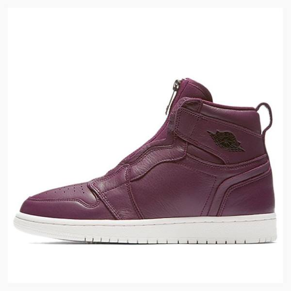 Nike Retro High Zip Bordeaux Basketsko Air Jordan 1 Dame Lilla | JD-268BU