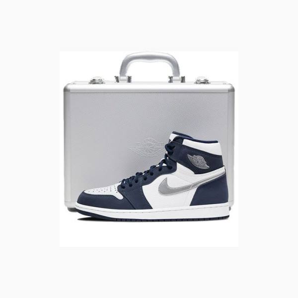 Nike Retro High co.JP \'Midnight Navy\' Suitcase Special Box Basketsko Air Jordan 1 Herre Marineblå | JD-439HG