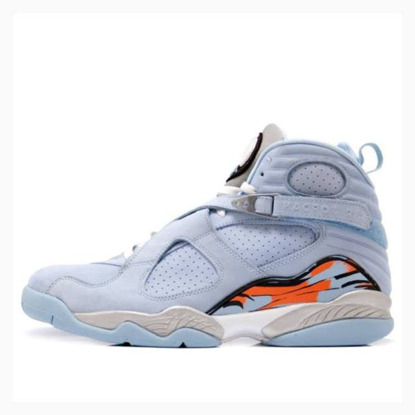 Nike Retro \'Ice Blue\' Basketsko Air Jordan 8 Dame Blå | JD-594EN