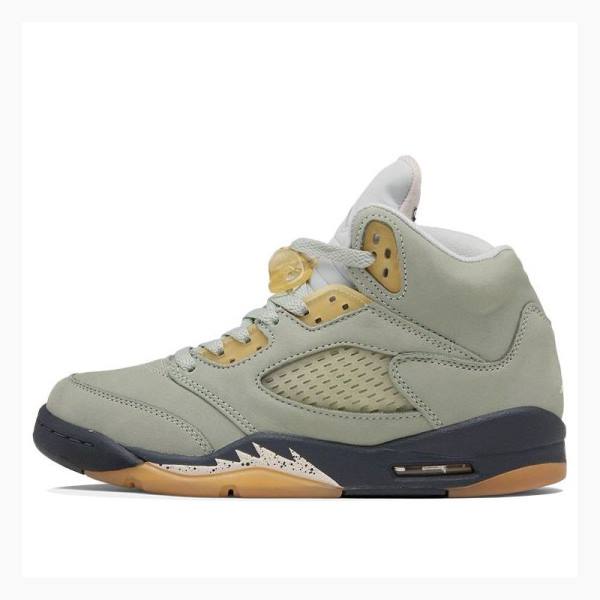 Nike Retro Jade Horizon Basketsko Air Jordan 5 Herre Sølv Gull | JD-583XZ