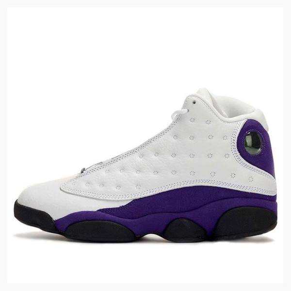 Nike Retro Lakers Basketsko Air Jordan 13 Herre Hvite Lilla Svarte | JD-910IJ