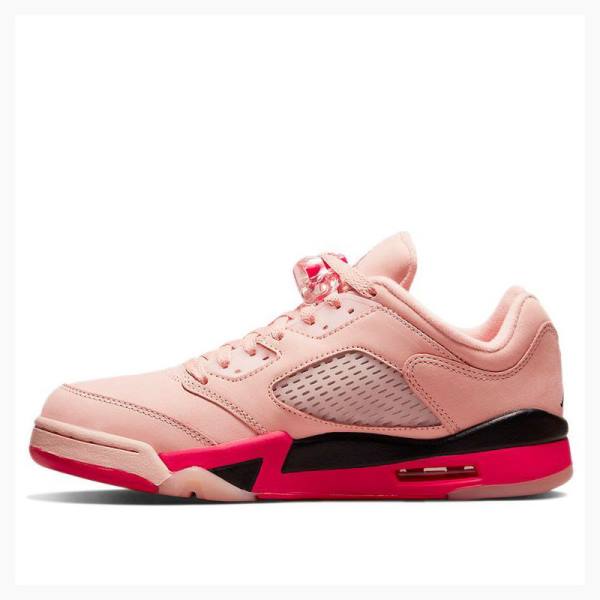 Nike Retro Low Arctic Joggesko Air Jordan 5 Dame Rosa Rød | JD-451KZ