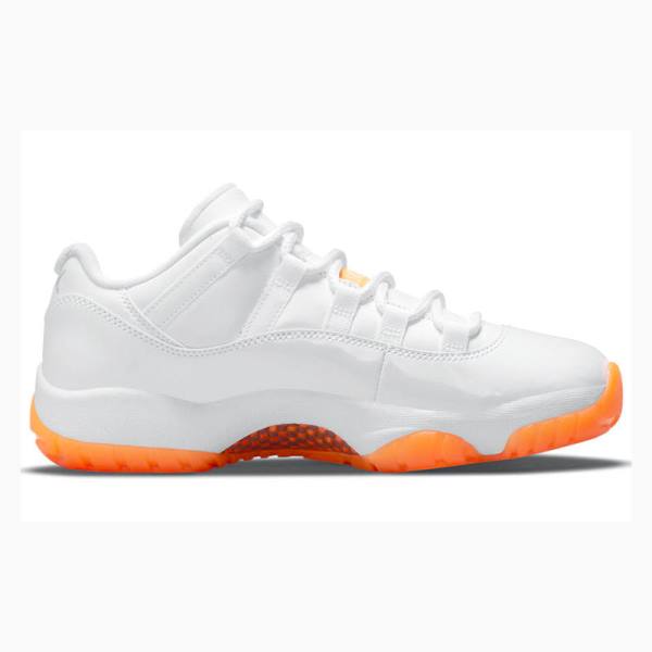 Nike Retro Low Bright Citrus Joggesko Air Jordan 11 Dame Hvite Oransje | JD-103VD