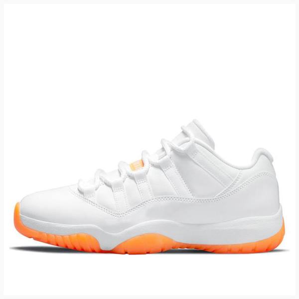 Nike Retro Low Bright Citrus Joggesko Air Jordan 11 Dame Hvite Oransje | JD-103VD