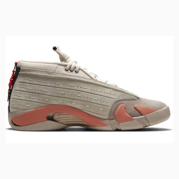 Nike Retro Low CLOT Terra Blush Joggesko Air Jordan 14 Herre Grå Oransje | JD-173ID