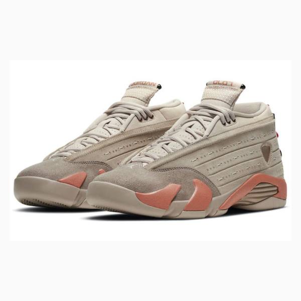 Nike Retro Low CLOT Terra Blush Joggesko Air Jordan 14 Herre Grå Oransje | JD-173ID