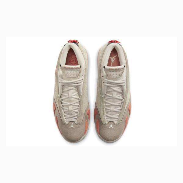 Nike Retro Low CLOT Terra Blush Joggesko Air Jordan 14 Herre Grå Oransje | JD-173ID