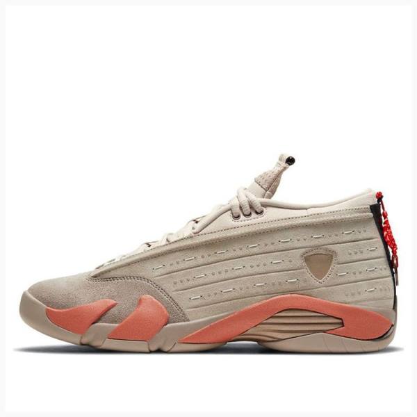 Nike Retro Low CLOT Terra Blush Joggesko Air Jordan 14 Herre Grå Oransje | JD-173ID