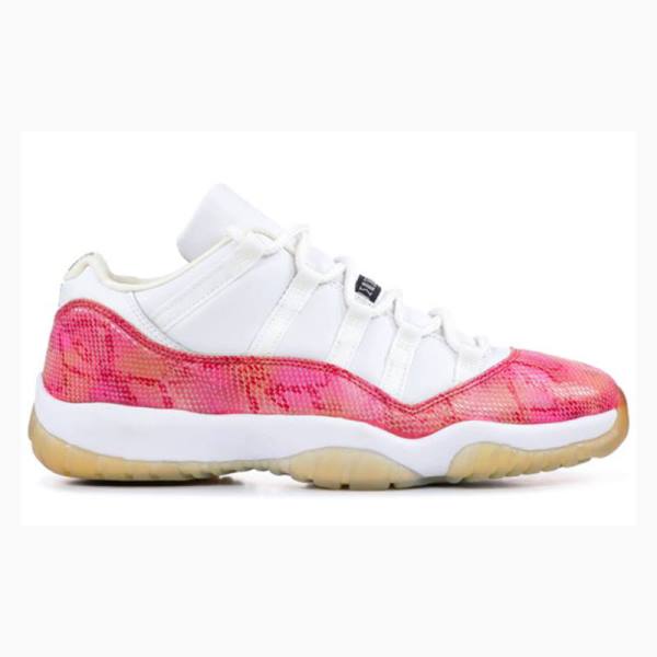 Nike Retro Low 'Snakeskin' Joggesko Air Jordan 11 Dame Hvite Rosa | JD-240CP