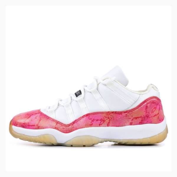 Nike Retro Low \'Snakeskin\' Joggesko Air Jordan 11 Dame Hvite Rosa | JD-240CP