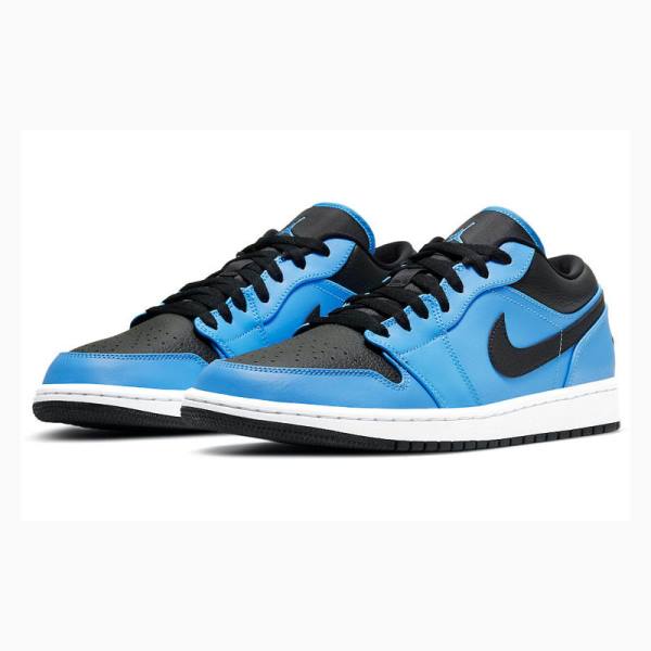 Nike Retro Low University Joggesko Air Jordan 1 Herre Blå Svarte | JD-702TS