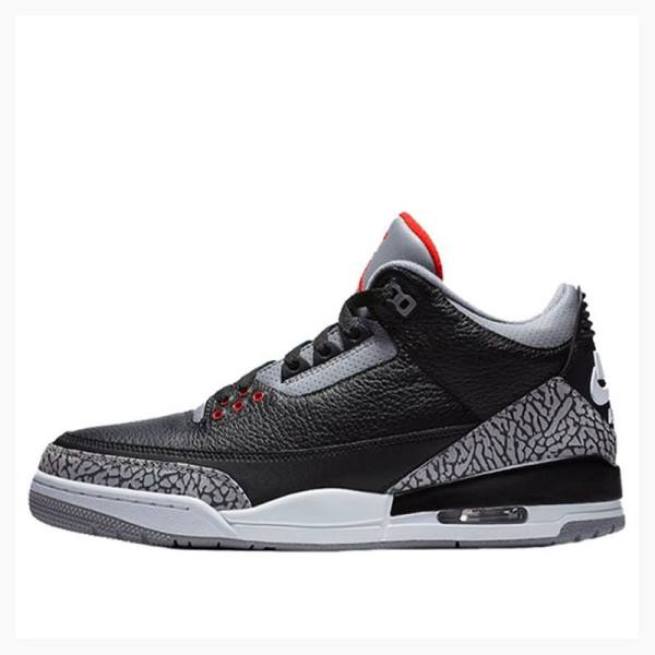 Nike Retro OG Cement Basketsko Air Jordan 3 Herre Svarte Grå | JD-053UI