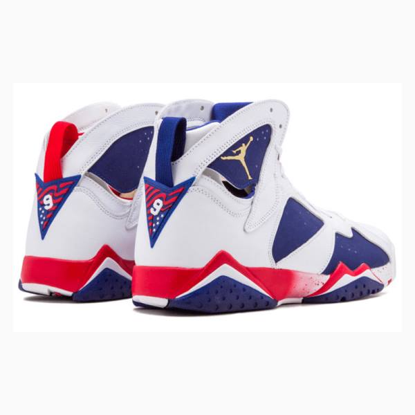 Nike Retro Olympic Tinker Alternate Basketsko Air Jordan 7 Herre Hvite Rød Marineblå | JD-274WT