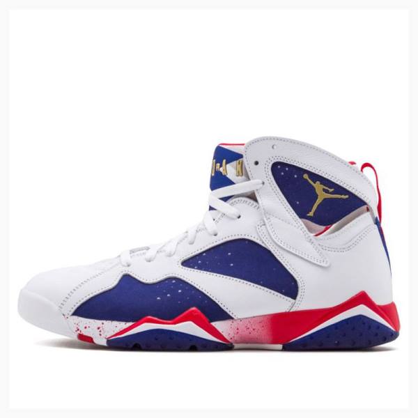 Nike Retro Olympic Tinker Alternate Basketsko Air Jordan 7 Herre Hvite Rød Marineblå | JD-274WT