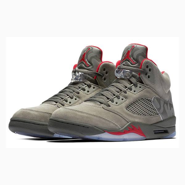 Nike Retro Reflective Camo Basketsko Air Jordan 5 Herre Grå | JD-174QT