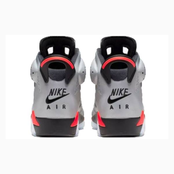 Nike Retro Reflective Infrared Basketsko Air Jordan 6 Herre Sølv Svarte Rød | JD-716FN