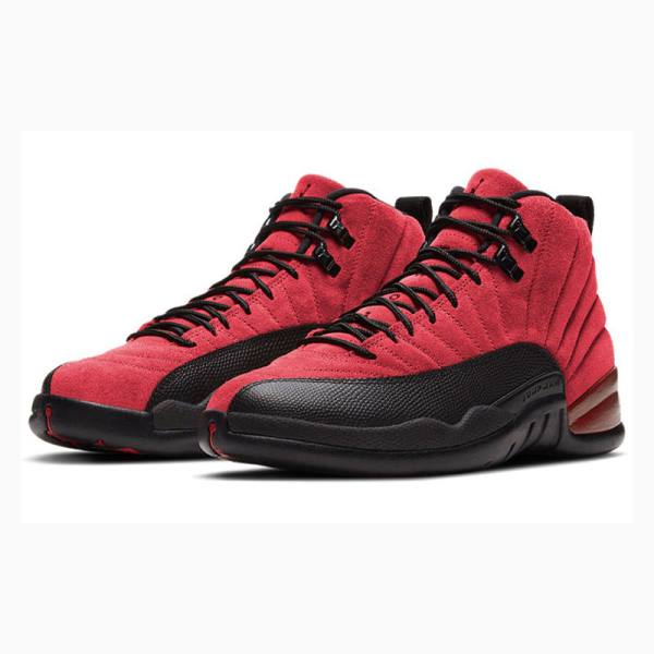 Nike Retro Reverse Flu Game Basketsko Air Jordan 12 Herre Svarte Rød | JD-379AP