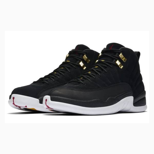 Nike Retro Reverse Taxi Basketsko Air Jordan 12 Herre Svarte Hvite | JD-981EK