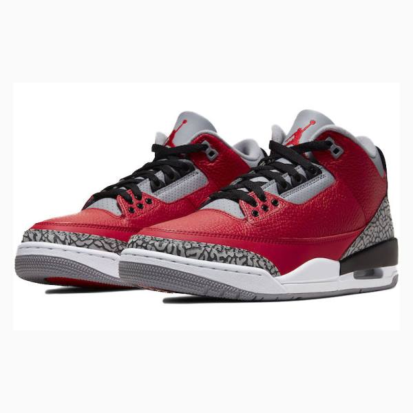 Nike Retro SE CHI - Chicago Basketsko Air Jordan 3 Herre Rød Grå | JD-735AL