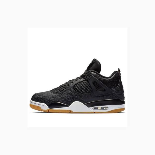 Nike Retro SE Laser Basketsko Air Jordan 4 Herre Svarte Hvite Brune | JD-687QY