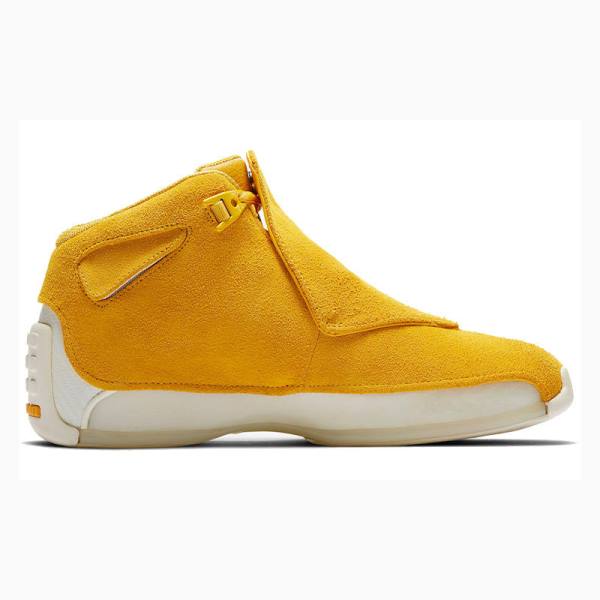 Nike Retro Semsket Skinn Basketsko Air Jordan 18 Herre Gul | JD-087EX