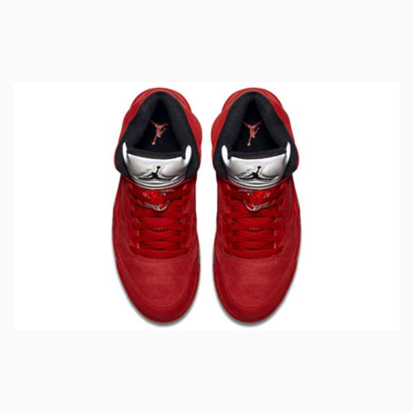 Nike Retro Semsket Skinn Basketsko Air Jordan 5 Herre Rød | JD-341KL