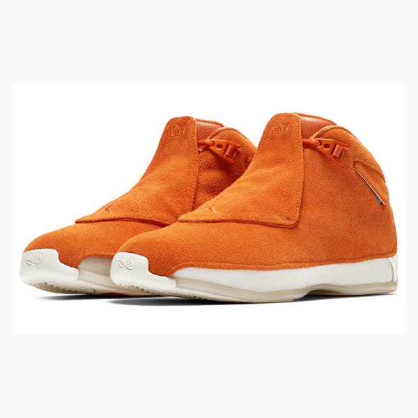 Nike Retro Semsket Skinn Basketsko Air Jordan 18 Herre Oransje | JD-723ZI