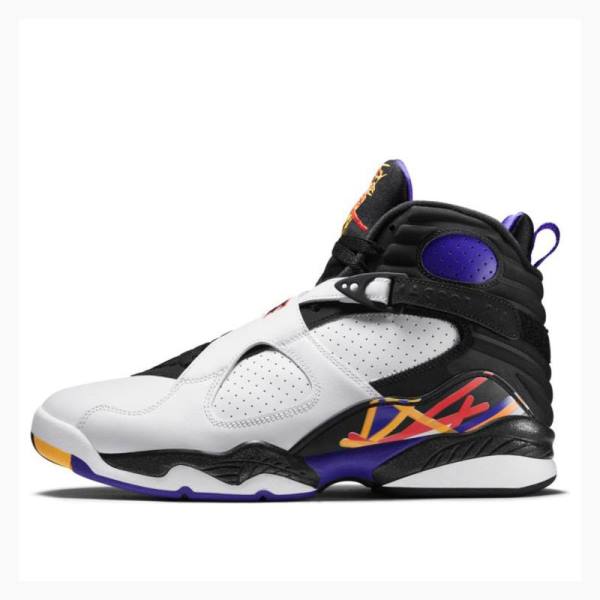 Nike Retro Three Times a Charm Basketsko Air Jordan 8 Herre Hvite Svarte | JD-643NR