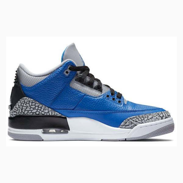 Nike Retro Varsity Royal Basketsko Air Jordan 3 Herre Blå Grå | JD-351ID