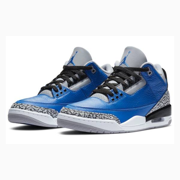 Nike Retro Varsity Royal Basketsko Air Jordan 3 Herre Blå Grå | JD-351ID