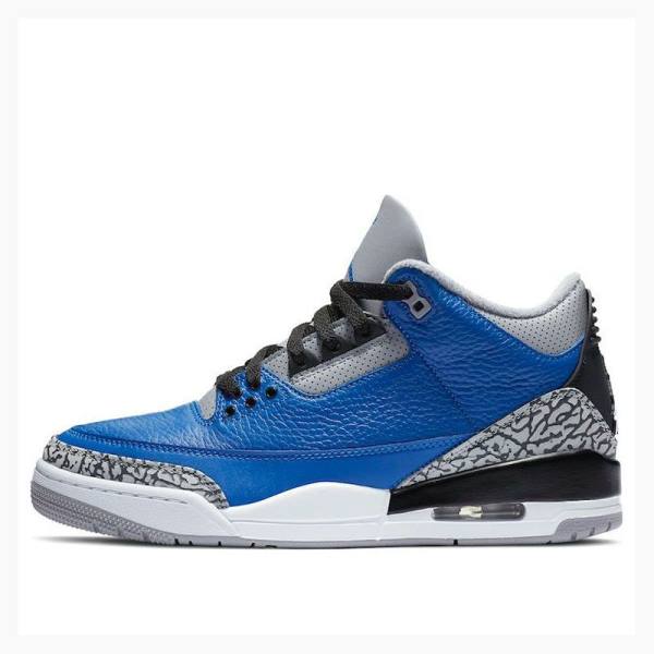 Nike Retro Varsity Royal Basketsko Air Jordan 3 Herre Blå Grå | JD-351ID