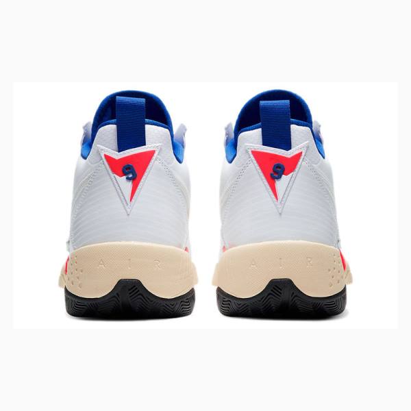 Nike Zoom 92 Ultramarine Basketsko Air Jordan Dame Hvite Blå Rød | JD-874YN