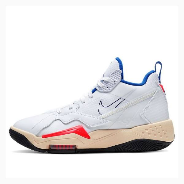 Nike Zoom 92 Ultramarine Basketsko Air Jordan Dame Hvite Blå Rød | JD-874YN