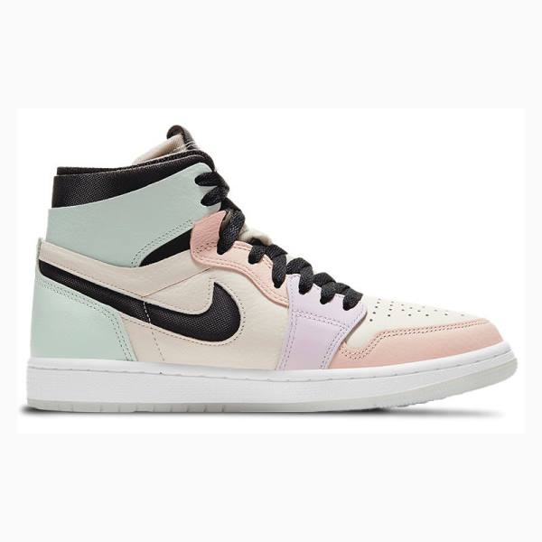 Nike Zoom Air CMFT Light Violet Basketsko Air Jordan 1 Dame Svarte Rosa | JD-458ZH