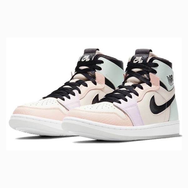 Nike Zoom Air CMFT Light Violet Basketsko Air Jordan 1 Dame Svarte Rosa | JD-458ZH