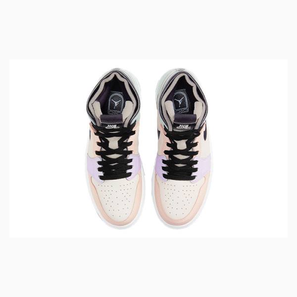 Nike Zoom Air CMFT Light Violet Basketsko Air Jordan 1 Dame Svarte Rosa | JD-458ZH