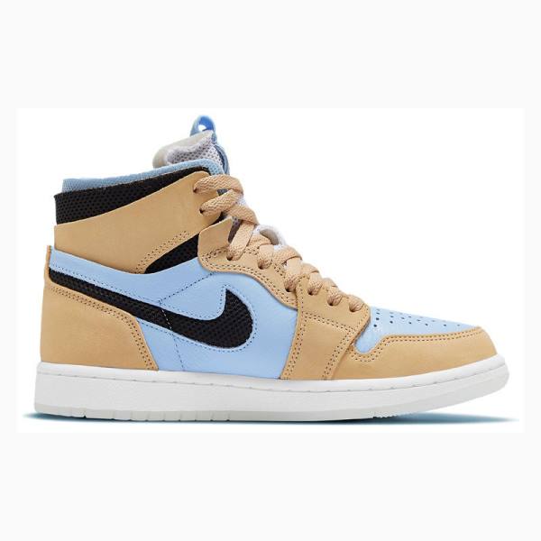 Nike Zoom Air CMFT 'Sesame' Basketsko Air Jordan 1 Dame Blå Beige | JD-172HV